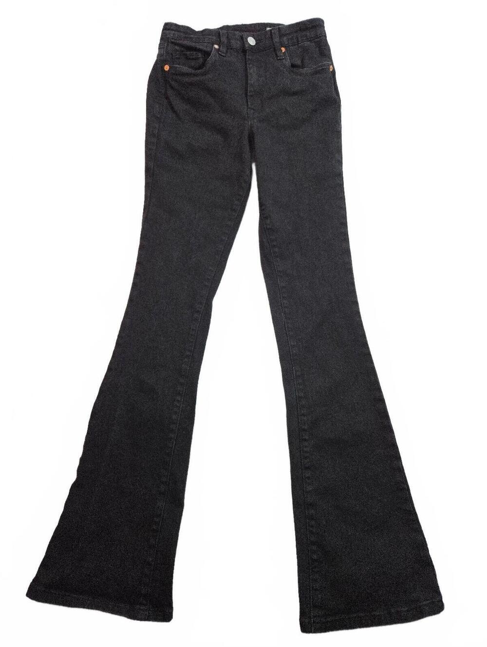 Blank NYC The Hoyt High Rise Mini Flare Black Jeans Size 25